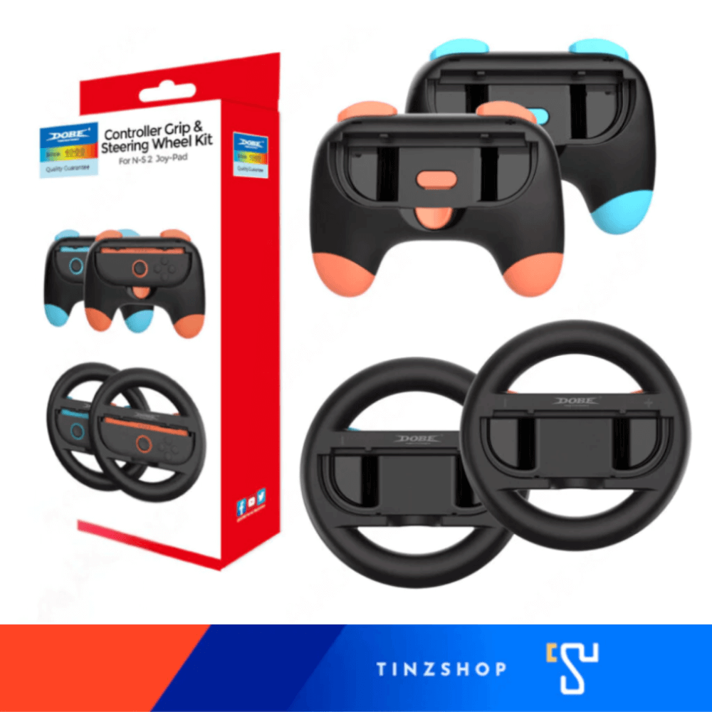 อุปกรณ์เสริมสำหรับ JOY-CON NINTENDO SWITCH 2 DOBE TNS-5110 (ชุดพวงมาลัยและกริ๊ป)
